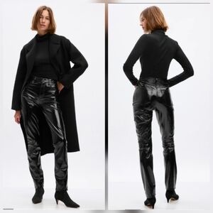❤️ NWOT! GAP HIGH RISE VEGAN PATENT LEATHER VINTAGE SLIM PANTS / JEANS, 6S (28 S